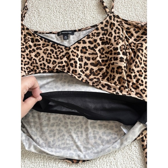 International Concepts Leopard Print Cold Shoulder Top XXL Grunge Streetwear - Picture 5 of 9